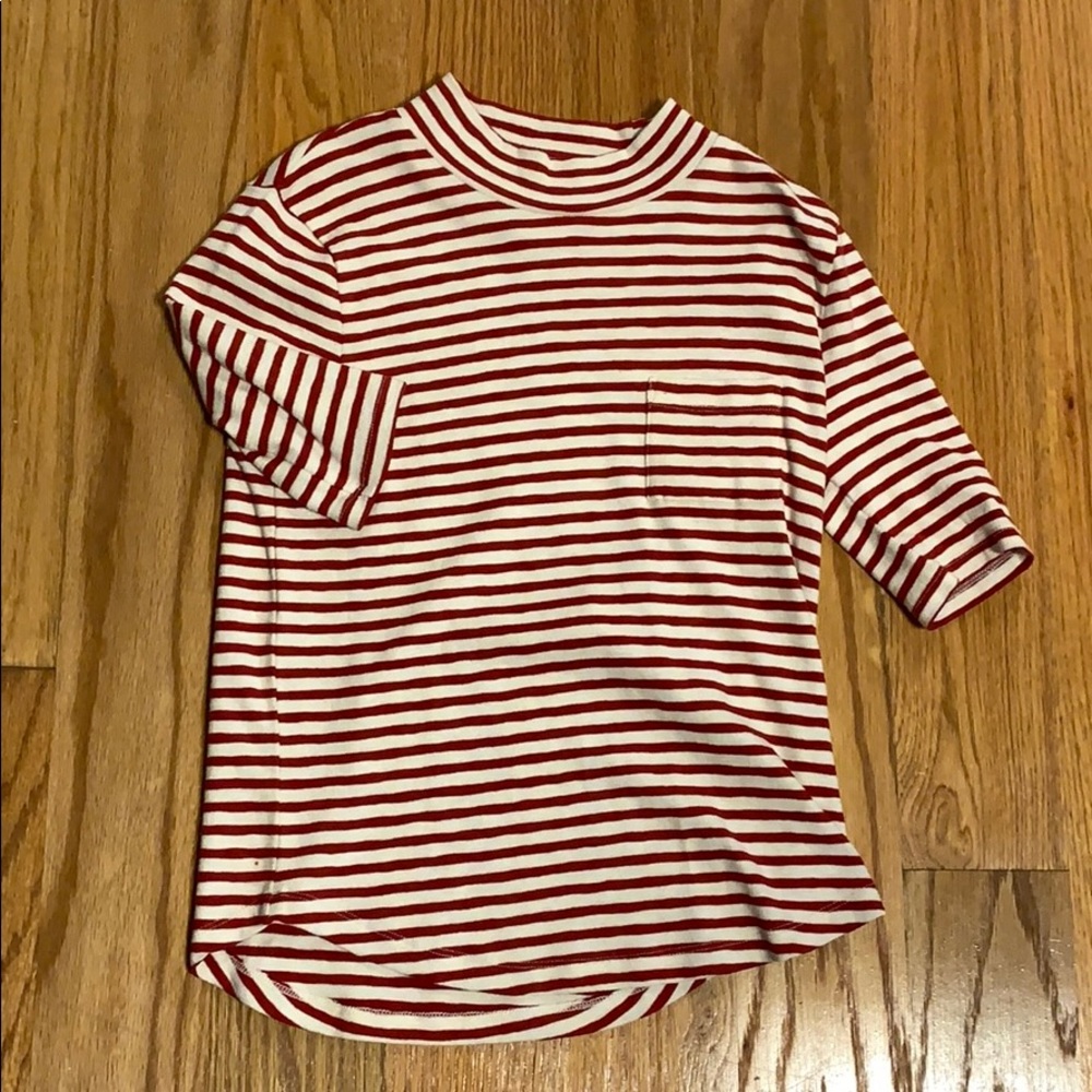 Madewell stripped high neck top